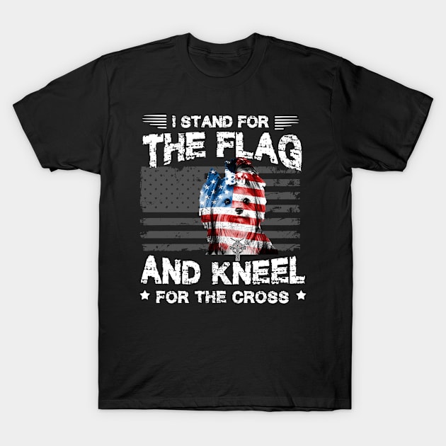 Yorkie Dog Stand For The Flag Kneel For Fallen T-Shirt T-Shirt by DollochanAndrewss